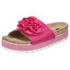 Pantolette RIEKER, Damen, Gr. 37, pink (fuchsia), Nubuklederimitat, Textil, modisch, Schuhe, Sommerschuh, Schlappen mit modischem Plateau, Topseller