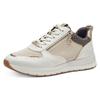 Keilsneaker TAMARIS, Damen, Gr. 40, weiß (ivory kombiniert), Textil, Lederimitat, sportlich, Schuhe, Freizeitschuh, Halbschuh, in schmaler Form, vegane Verarbeitung