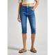 Caprijeans PEPE JEANS "SKINNY CROP" Gr. 27, N-Gr, blau (medium used) Damen Jeans Röhrenjeans