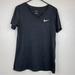 Nike Tops | Nike Womens V-Neck Short Sleeve Pullover Dri-Fit Tee T-Shirt Dark Gray Medium | Color: Gray | Size: M