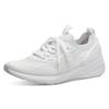Slip-On Sneaker TAMARIS, Damen, Gr. 36, weiß, Textil, Lederimitat, Synthetik, unifarben, sportlich, Schuhe Sneaker, Freizeitschuh, Halbschuh, Schnürschuh mit aufgesetzer Zierschnürung