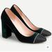 J. Crew Shoes | J.Crew Velvet Bell Pump, Dark Spruce, 6.5, Nib | Color: Black/Green | Size: 6.5
