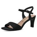 Sandalette TAMARIS Gr. 36, schwarz Damen Schuhe Sandaletten Sommerschuh, Abendschuh, Trichterabsatz, mit zarten Fesselriemchen