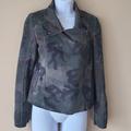 Anthropologie Jackets & Coats | Anthropologie Marrakech Faux Suede Camo Moto Jacket Size S Women's | Color: Brown/Green | Size: S