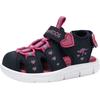 Sandale KANGAROOS "K-Mini", Gr. 24, blau (dk navy, daisy), Textil, Synthetik, sportlich, Schuhe, mit Klettverschluss