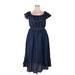 Mlle Gabrielle Casual Dress: Blue Dresses - Women's Size 3X
