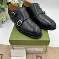 Gucci Shoes | Men’s Gucci Monk Strap Cap Toe Oxfords Size 8.5 Made In Italy. | Color: Black | Size: 8.5