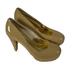 Michael Kors Shoes | Michael Kors Womens Patent Leather Platform Heels Neutral Tan 6.5 M High Cone | Color: Cream/Tan | Size: 6.5