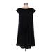 Mossimo Casual Dress - Midi: Black Solid Dresses - Women's Size Medium