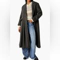 Free People Jackets & Coats | Nwt Free People Charcoal Gray Princess Seam Wool Blend Long Coat Large | Color: Gray | Size: L