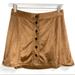 American Eagle Outfitters Skirts | American Eagle Outfitters Button Front A Line Brown Y2k Look Skirt 68b2 | Color: Brown/Tan | Size: S