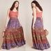 Anthropologie Dresses | Anthropologie Colima Maxi Dress Rust Tank Top Python Pattern Tiered Skirt Small | Color: Orange/Purple | Size: S