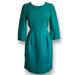 J. Crew Dresses | J Crew Womens Teddie Dress Sz 8 Kelly Green Wool Crepe Career Preppy Sheath | Color: Green | Size: 8