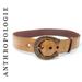 Anthropologie Accessories | Anthropologie Linea Pelle Leather Horse Shoe Belt | Color: Brown | Size: L