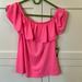 Lilly Pulitzer Tops | Lily Pulitzer Top Blouse Hot Pink New With Tag Xs La Fortuna Ruffle Off Shoulder | Color: Pink | Size: Xs