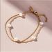 Anthropologie Jewelry | Anthropologie Double Layered White Pearl Bracelet | Color: White | Size: Os