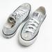 Converse Shoes | All Star Converse Silver Metallic Bedazzled Toe Bed Low Top Sneakers, Size 7 | Color: Gray/Silver | Size: 7