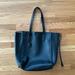 J. Crew Bags | J.Crew Signet Tote Bag In Italian Leather (Black) | Color: Black | Size: Os