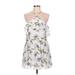 Missguided Cocktail Dress: White Floral Dresses - Women's Size 10