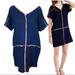 Madewell Dresses | Madewell Isadora Embroidered Easy Dress Navy Multi Colored Size Medium | Color: Blue/Pink | Size: M