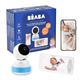 Béaba, Baby Video Monitor with 720P HD Screen, 360° Camera, Night Vision, Mobile App, Multi-coloured Night Light, Walkie Talkie, Lullabies, Thermometer and Humidity Control, Zen Night Light White