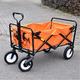 Beach Trolley on Wheels Wagon Cart Folding Wide Four-Wheeled Push Colorful Garden Car Camping Trolley Outdoor Utility Wagon Beach Sports Carriage Shopping Cart