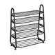 Shoe Cabinet 3/4/5 Tier Shoe Racks for Entryway Hallway Closet, Free Standing Shoe Racks with Adjustable Foot Pads, Metal Shoe Storage Shelves Organizers Shoe Rack For Front Door Entrance ( Size : 60*