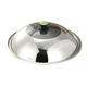 Pot Lids Pot Lid Replacement Cover Kitchen Pot Pan Cover Frying Wok Lid with Knob Stainless Steel Glass Pot Cover Wok Cover Lid Replacement Pot Lid Saute Pan Lids (Color : A, Size : 40CM)