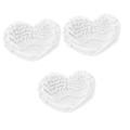 3pcs Tray Ornaments White Heart-shaped Dressing Tables Resin charitable