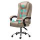 GKJDESBW Massage Office Chair Executive Gaming Chairs Computer Seat with 7 Point Vibrating,Ergonomic Desk Chair with Wheels Leather Swivel Chair Height Adjustbale for Home Office/Khaki/B