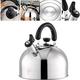 Tea Kettle Stainless Steel Stove Top Kettle Whistling Camping Kettle Fast Boil with Cool Toch Ergonomic Handle Stove Top Whistling Tea Kettle (Size : 3L)