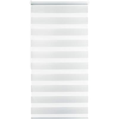 Doppelrollo GOOD LIFE "Alina 1" Gr. 9, weiß, B:55cm H:150cm, Polyester, Rollos, individuelle Lichtregulierung, unifarben, Montage mit Klemmträgern Image