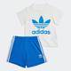 Funktionsweste ADIDAS ORIGINALS "TREFOIL SHORTS UND SET" Gr. 92, blau (bluebird) Kinder Westen Jacken