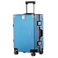 dongyingyi Suitcase Luggage, Expandable Suitcase, Men's and Women's Trolley Suitcase, Boarding Suitcase, Leather Suitcase Suitcases (Color : Blue, Size : 20)