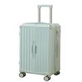 Travel Suitcase Suitcase Password Box Suitcase Men's and Women's Ins Trend Trolley Case Men's Universal Wheel Zipper Case Trolley Case (Color : Blue, Size : 22)