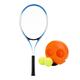 Baoblaze Solo Tennis Trainer Self Practice Ball with Elastic String Garden Solo Tennis Training Aid Solo Training Device for Women Men, Blue Racket 4pcs