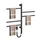 OihPaw Towel Rail Radiator,675x450 mm 180° Rotatable Towel Warmer Rail for Bathroom,80W Wall Mounted electric towel rail with thermostat and LED Indicator,Black Electric Heated Towel Rail