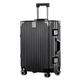 Travel Suitcase Luggage, Expandable Suitcase, Men's and Women's Trolley Suitcase, Boarding Suitcase, Leather Suitcase Trolley Case (Color : Black, Size : 20)