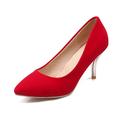 CCAFRET High Heels Platform High Heels High Heels High Heels Pointed Toe Platform Shoes Ladies Wedding Prom Shoes Plus Size (Color : Red, Size : 8)