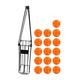 Oshhni Portable Pickleball & Tennis Ball for Easy Pickup, Metal Pickleball Ball Holder for 16 Pickleballs or 24 Tennis Balls, Orange