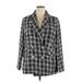 Lane Bryant Jacket: Black Checkered/Gingham Jackets & Outerwear - Women's Size 18 Plus