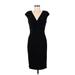 Lauren by Ralph Lauren Casual Dress - Bodycon: Black Solid Dresses - Women's Size 6