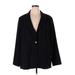 Lane Bryant Blazer Jacket: Black Solid Jackets & Outerwear - Women's Size 24 Plus