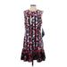 Peter Pilotto for Target Casual Dress - A-Line: Blue Floral Motif Dresses - New - Women's Size Small