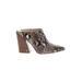 Sam Edelman Mule/Clog: Brown Snake Print Shoes - Women's Size 7 1/2