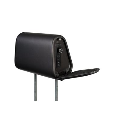 The Headrest Safe Co. Matching Companion Headrest Right-Hand Driver Leatherette Black HRSBL01D