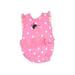 Little Beginnings Short Sleeve Onesie: Pink Polka Dots Bottoms - Size 12 Month