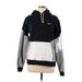 Nike Pullover Hoodie: Gray Color Block Tops - Women's Size Medium