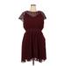 Torrid Casual Dress - A-Line: Burgundy Hearts Dresses - New - Women's Size 1X Plus