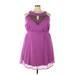 Sequin Hearts Casual Dress: Purple Dresses - Women's Size 22